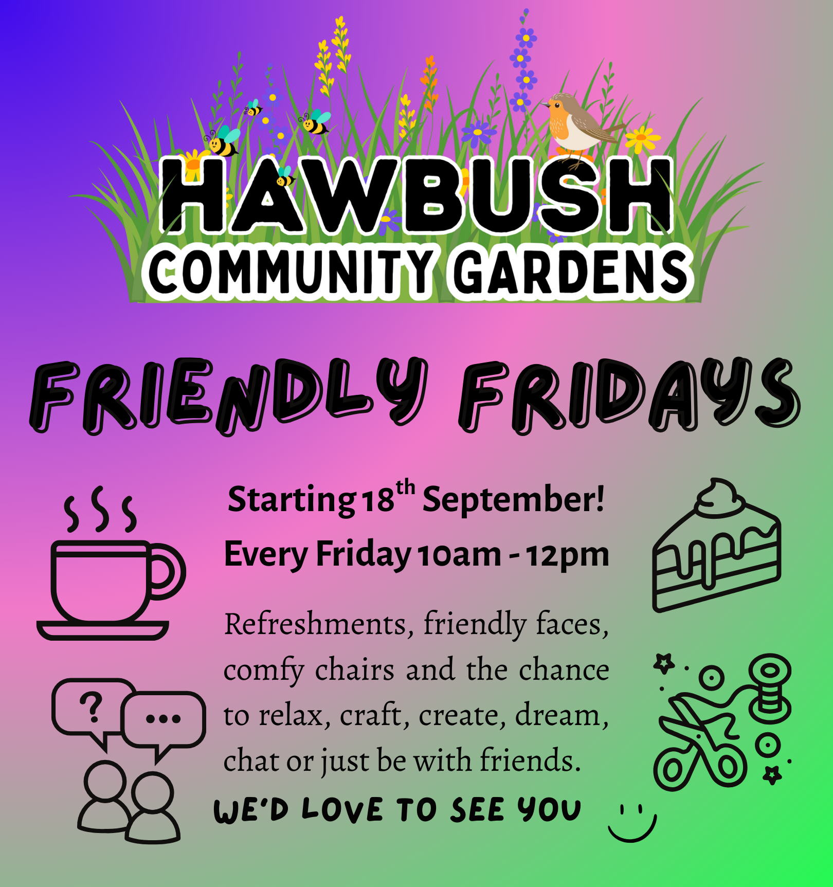 Hawbush Community Gardens - Friendly Friday's